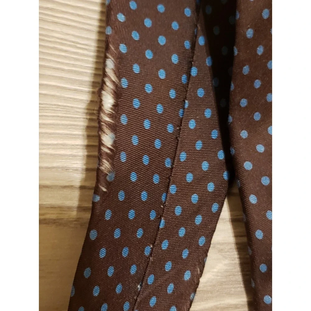 Vintage Brooks Brothers Brooksgate Neck Tie Black‎ Blue Dots